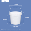 5L Screw Top Pail Plastic Buckets with Screw On Lid