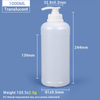 1000ml Plastic HDPE Lotion Pump Bottle