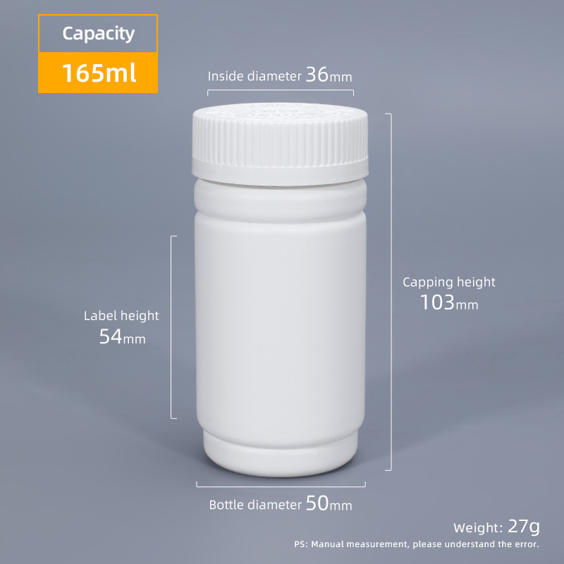 High Quality Pill Vitamins Plastic Bottle White Medicine Bottle with Child Safety Cap 