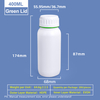 400ml White Plastic Coex Bottle with Green Colored Ring Around Cap