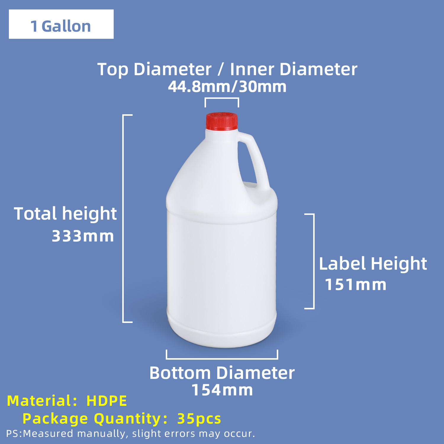 Heavy Duty HDPE Gallon Jugs 4 Liter Gallon Bottle with CRC