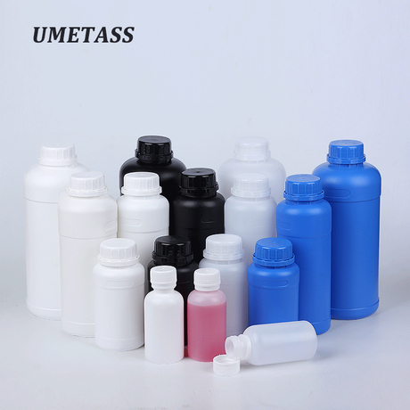 1L Round Plastic HDPE Bottle with Lid