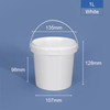 1000ml One Liter Round Plastic Tub & Bucket