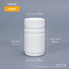 High Quality Pill Vitamins Plastic Bottle White Medicine Bottle with Child Safety Cap 