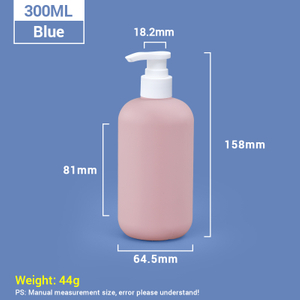 300ml Pink Plastic Shampoo Bottles with White Pump Cap