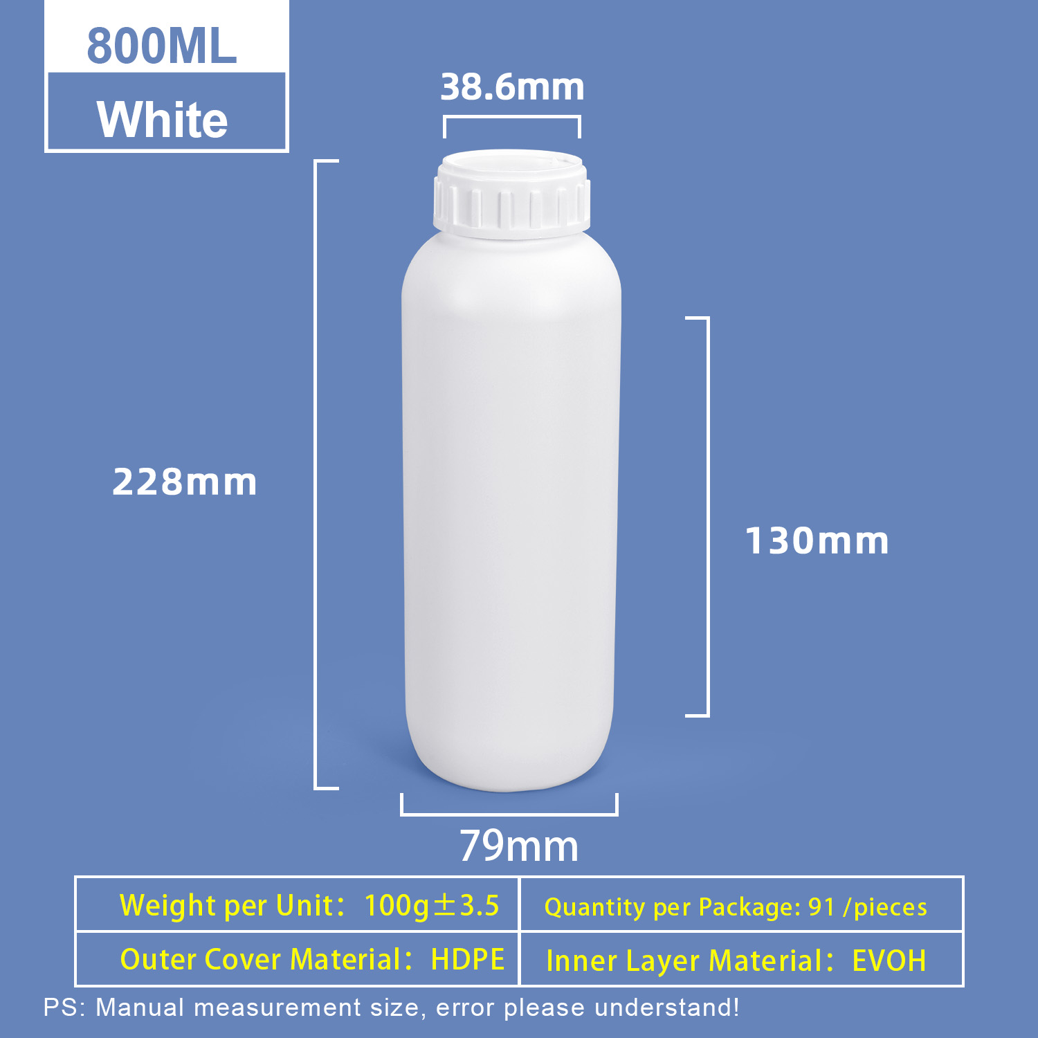 800ML COEX Bottle High Barrier Bottle for Pesticide
