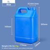 5L F Style Jugs 5 Liter HDPE Plastic Jug Plastic Jerry Can