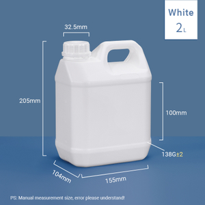 2L UN Approved Fluorinated F-Style Jugs HDPE Barrier Jerry Cans for Chemical & Solvent Packaging
