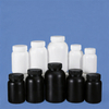 Factory Direct Black White HDPE Wide Mouth Plastic Bottle with Inner Cap Leakproof for Chemical Lab Use