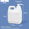 1 Ltr F-Style Jug Square Plastic Jerry Can with Pump Dispensar