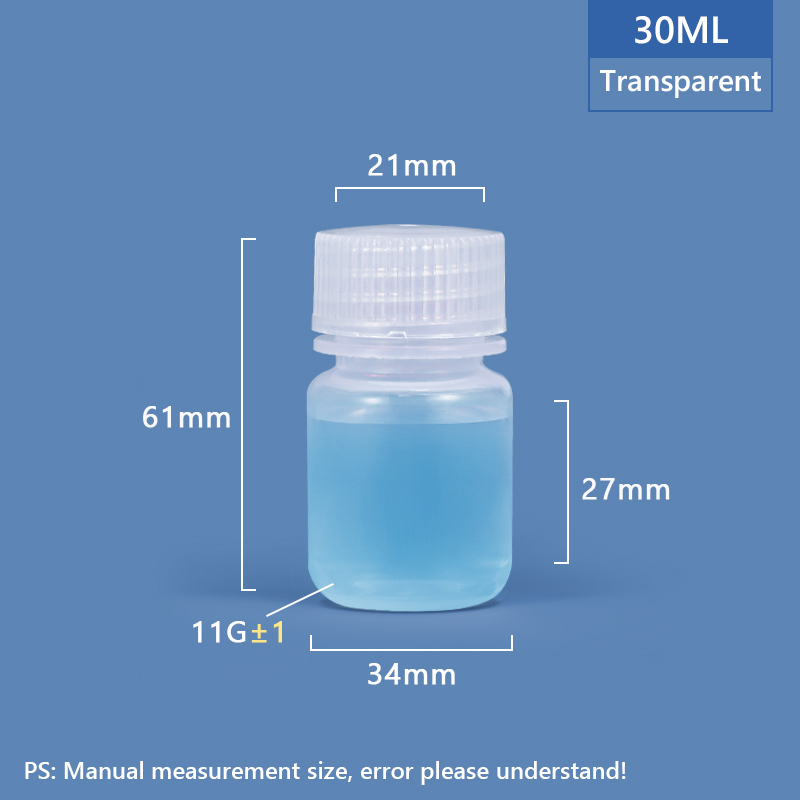 30ML Wide Neck Plastic PP / HDPE Bottle