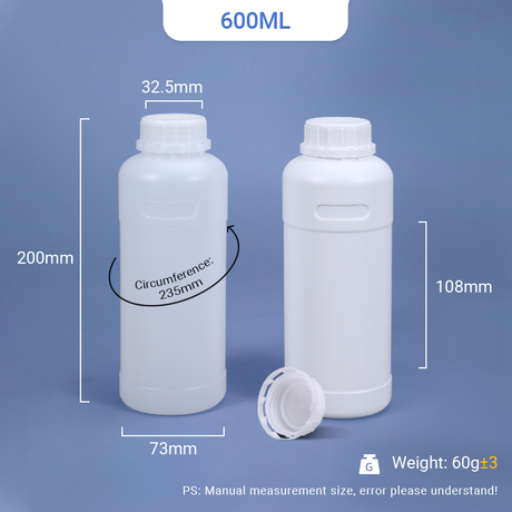 600ml Plastic HDPE Bottle with TE Lid