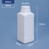 500ml Square Plastic HDPE Bottle with Tamper Evident Screw Lid 