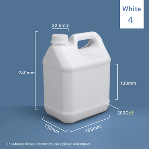 4L UN Approved Fluorinated F-Style Jugs HDPE Barrier Jerry Cans for Chemical & Solvent Packaging