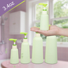 100ml Green Soft Travel Shampoo and Conditioner Bottle With Pump