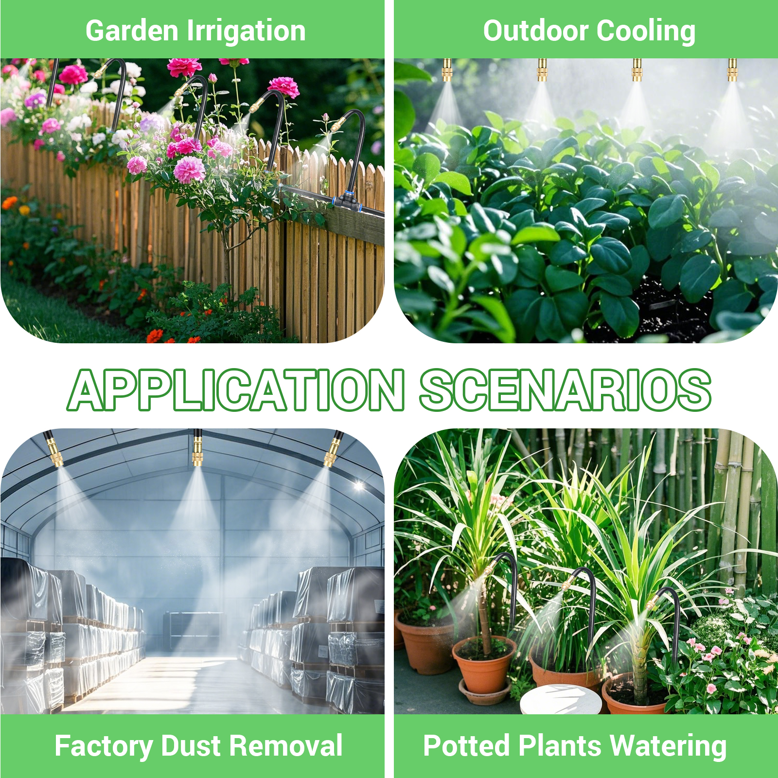 Drip Irrigation System, 360° Adjustable Sprinkler Irrigation Kit, Plant Mister System for Garden Watering