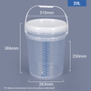 5L Round Graduated Mixing Pail Plastic Measuring Bucket