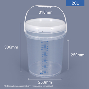 5L Round Graduated Mixing Pail Plastic Measuring Bucket