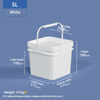 5L Square Plastic Bucket
