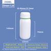 250ml White Plastic Coex Bottle with Green Colored Ring Around Cap