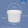 2500ml Food-grade PP Bucket