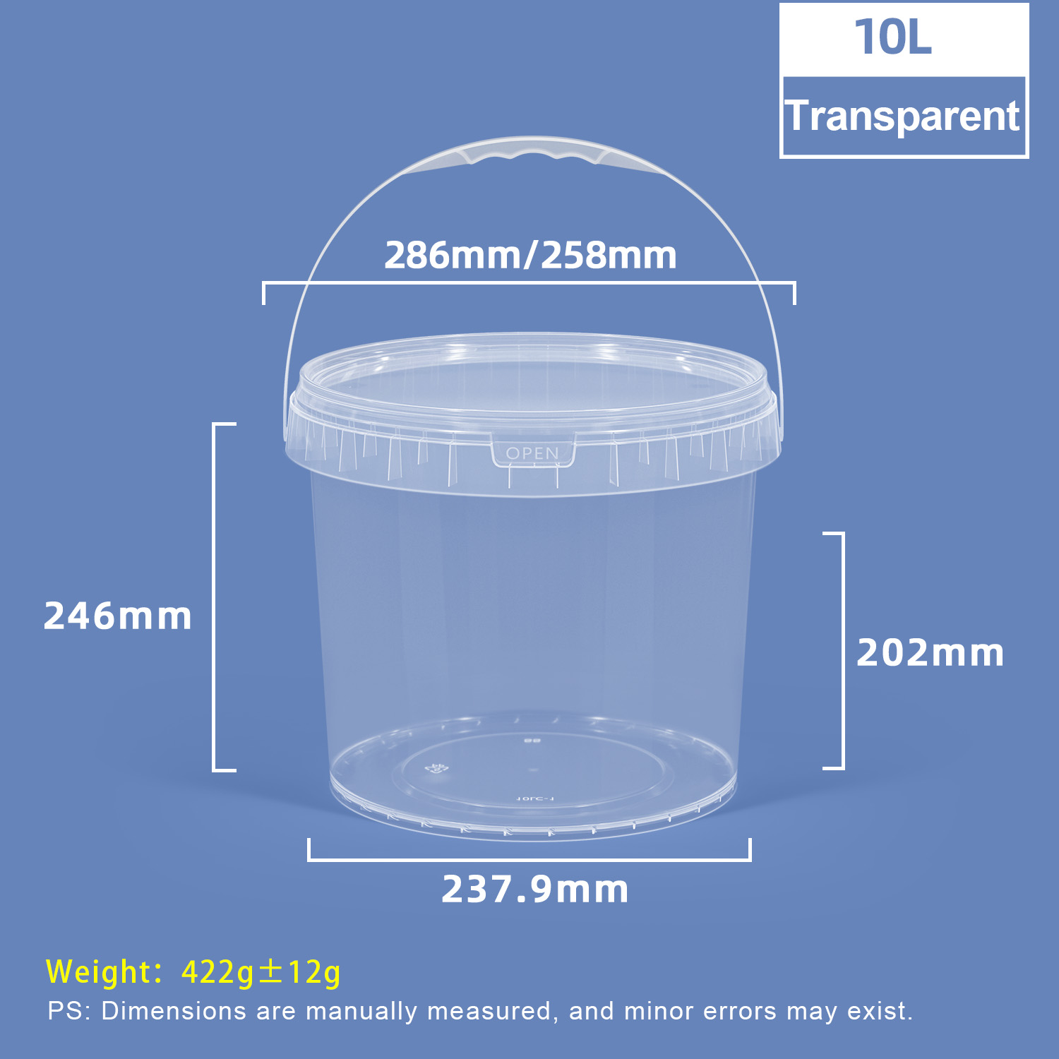 10L Food-grade PP Bucket