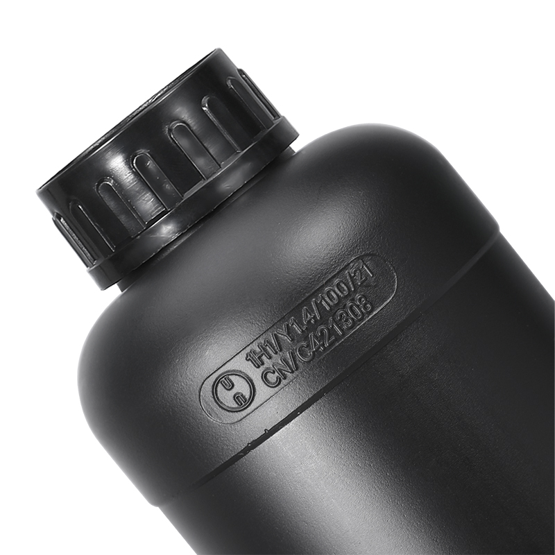 Black Fluorinated Plastic HDPE Bottle for Agricultural