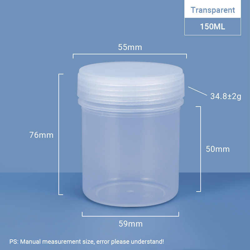 150ml Wide Mouth Plastic Jar with Screw Cap