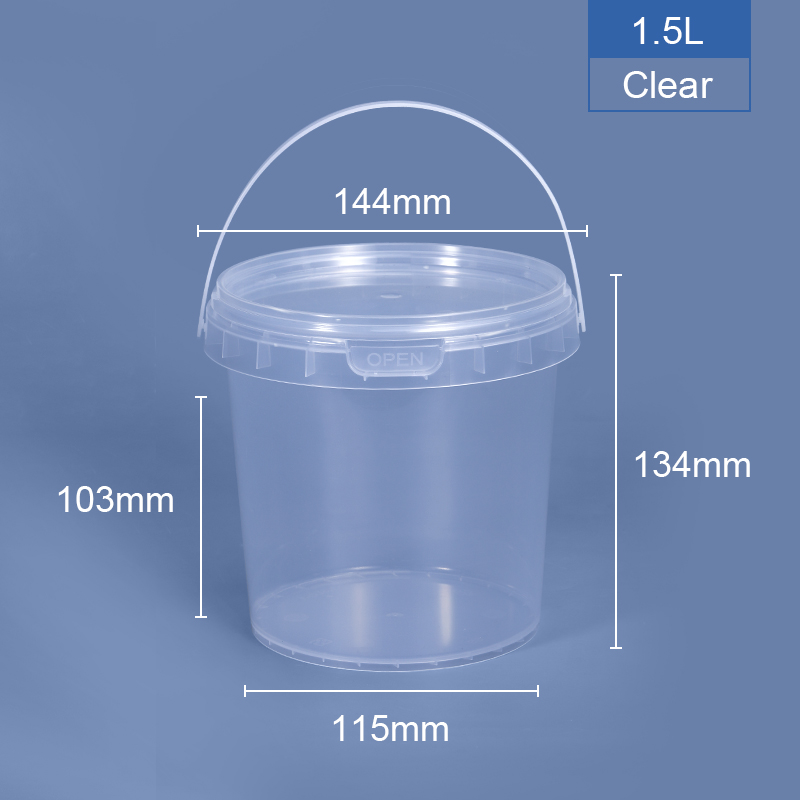 1500ml 1.5 ltr Round Plastic Bucket & Tub