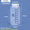 1000ml Wide Mouth Graduated Plastic Reagent Bottles