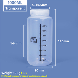 1000ml Wide Mouth Graduated Plastic Reagent Bottles