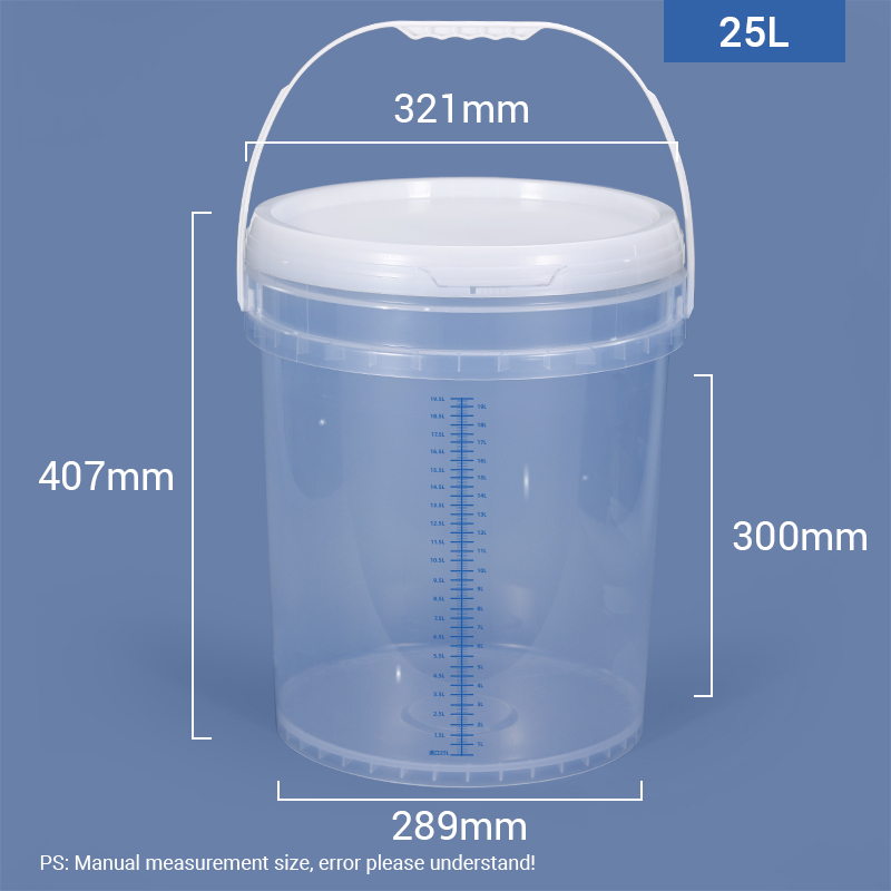 5L Round Graduated Mixing Pail Plastic Measuring Bucket