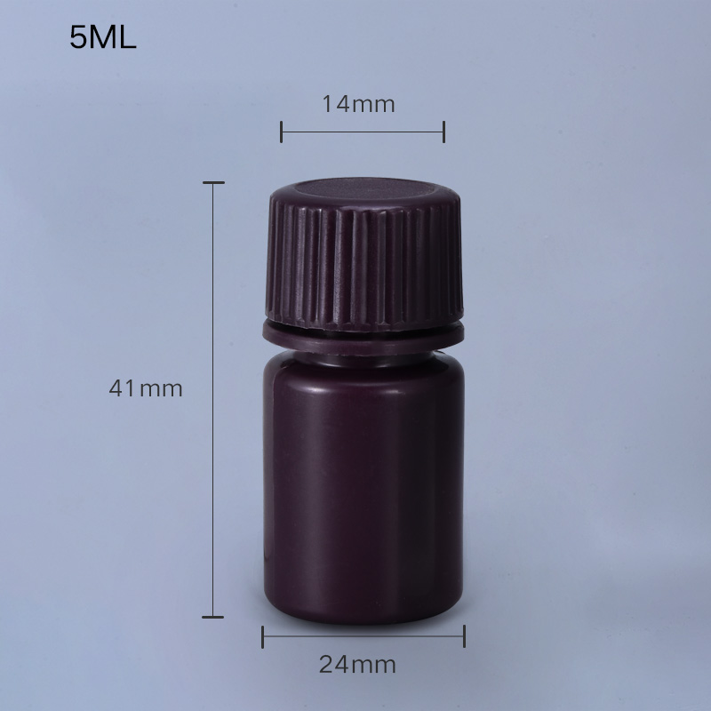 5ML Wide Neck Plastic HDPE Bottle