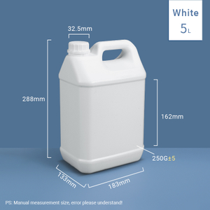 5L UN Approved Fluorinated F-Style Jugs HDPE Barrier Jerry Cans for Chemical & Solvent Packaging