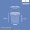1000ml One Liter Round Plastic Tub & Bucket