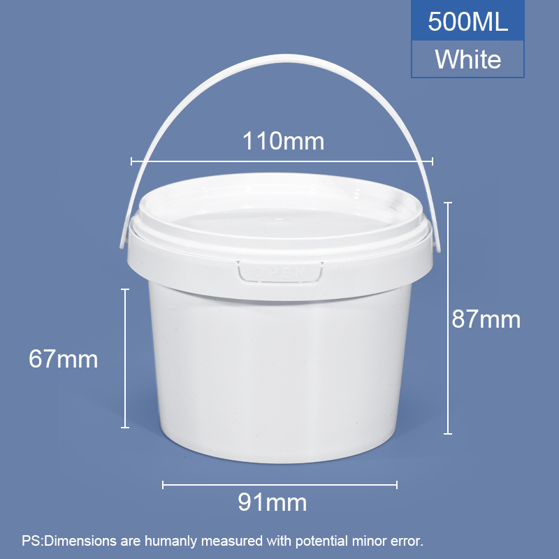 500 ml 16.9 oz. Plastic RoundTubs & Buckets