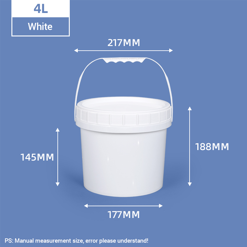 4L Screw Top Pail Plastic Buckets with Screw On Lid