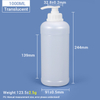 1000ml Plastic HDPE Lotion Pump Bottle