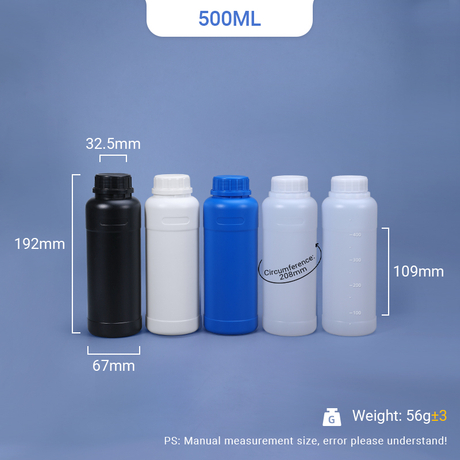 500ml Plastic HDPE Bottle with TE Lid Food Safe