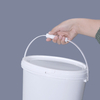 White Oval Paint Bucket with Handle And Lid for Mixing And Painting 