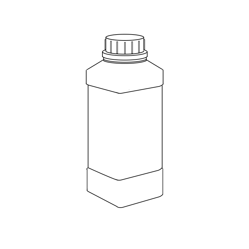 Plastic HDPE Bottle - Square