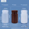 125ML Wide Neck Plastic PP/HDPE Bottle