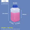 1500ml Translucent Wide Neck Square Plastic Bottles with Blue Cap