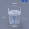 5L Round Graduated Mixing Pail Plastic Measuring Bucket