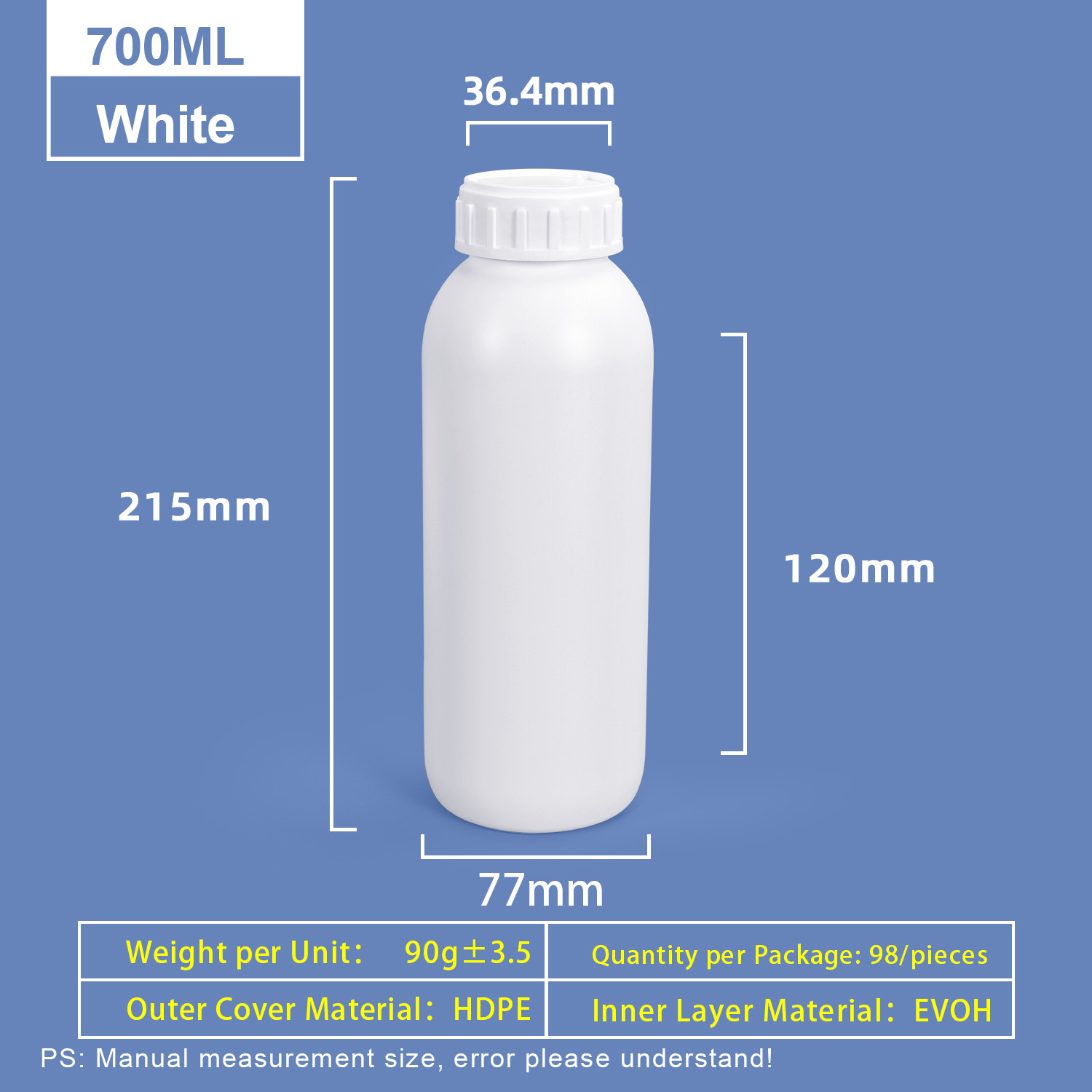 700ML COEX Bottle High Barrier Bottle for Pesticide