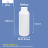 1L Wide Mouth Round Plastic Bottle White HDPE Bottle 