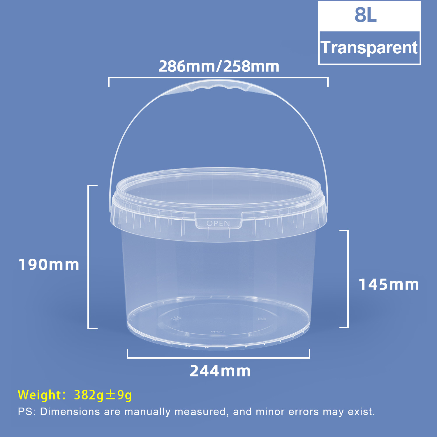 8L Food-grade PP Bucket
