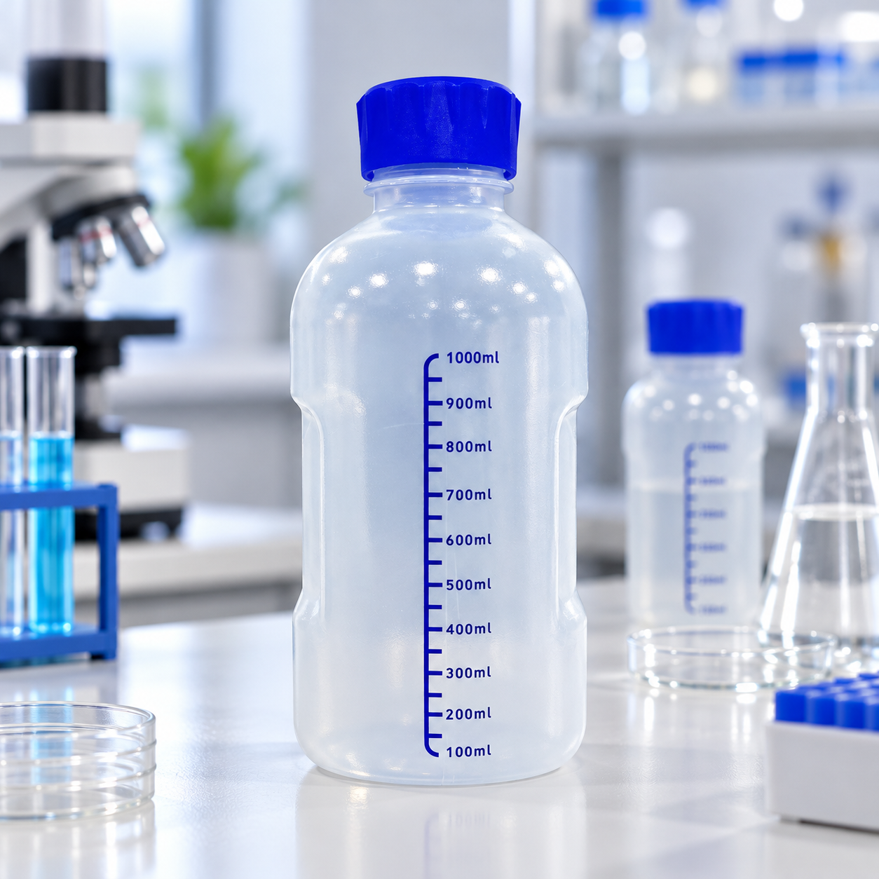1L PP Reagent Bottle with Scale Line