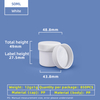 50ml PP Wide Mouth Screw Plastic Jar with aluminum foil gasket Cap