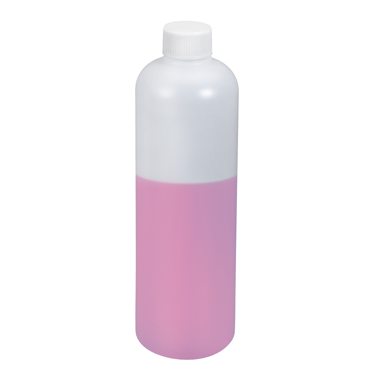 500ml Translucence White PE Bottle with Screw PP Cap and Foil Foam Gasket for Chemical Materials Detergent Lubricant Packaging